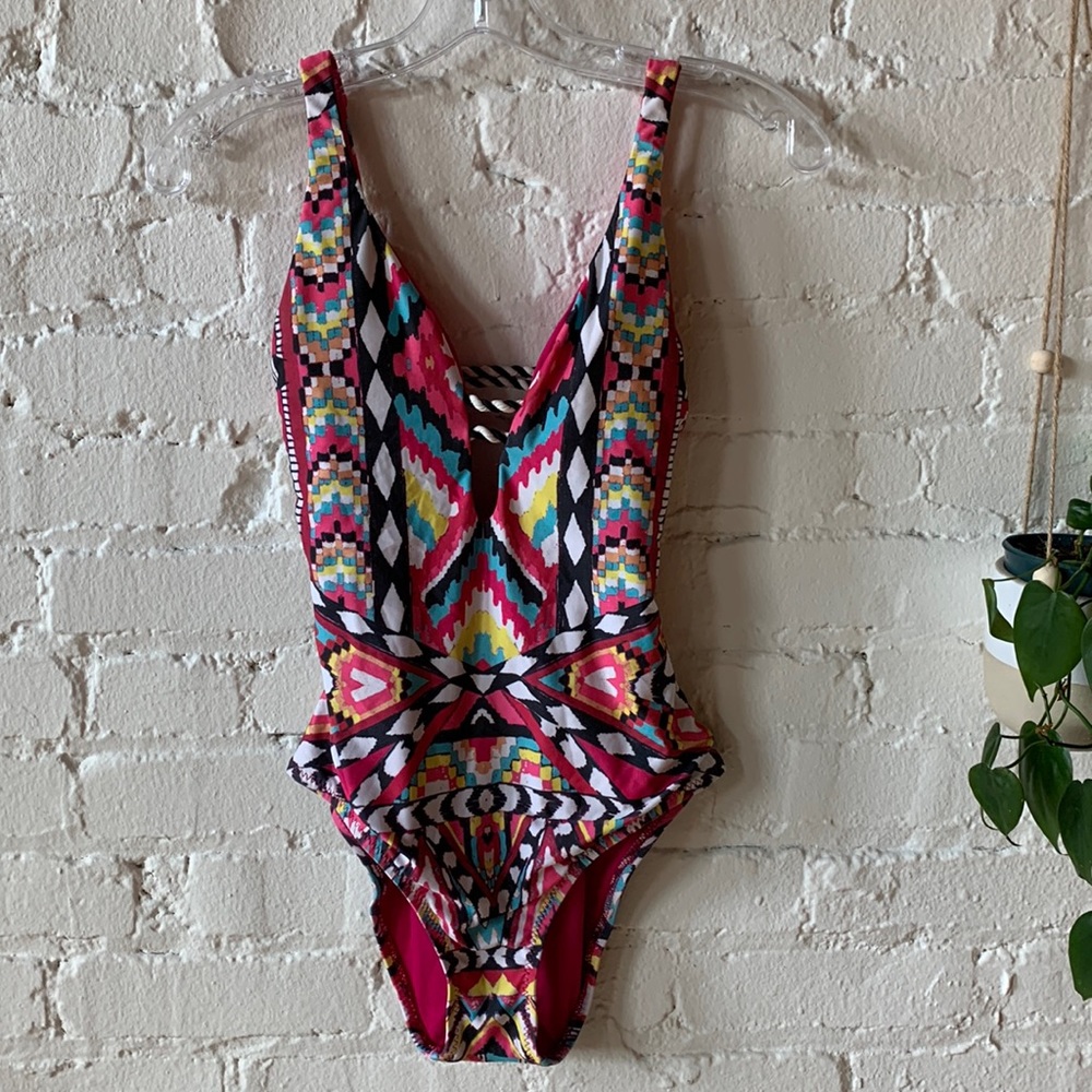 Becca Swimsuit One Piece Tribal Patter